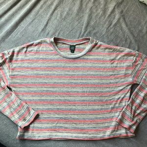 Wild Fable cropped striped sweater